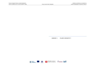 ÉTUDE DE FAISABILITÉ POUR LA LIAISON PERMANENTE   RAPPORT DE SYNTHÈSE DE LA VARIANTE DU 
ENTRE L’AUTOROUTE A4 ET LA VILLE DE BIZERTE, TUNISIE  ÉTUDE D’AVANT PROJET SOMMAIRE  VIADUC RECOMMANDÉ À TRAVERS DU FUSEAU 4 
   
ANNEXE 1. PLANS VARIANTE F.
 
 