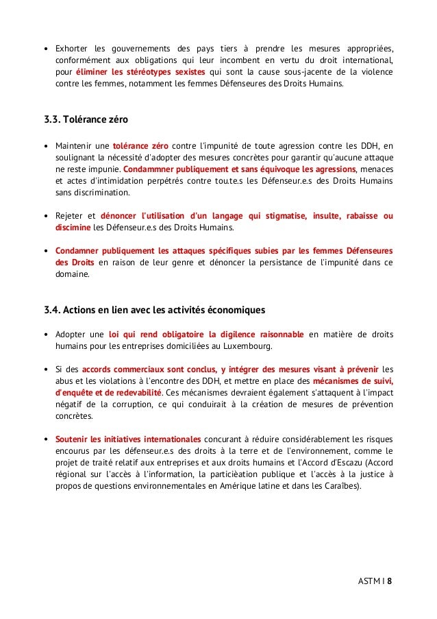 ASTM I 8
Exhorter les gouvernements des pays tiers à prendre les mesures appropriées,
conformément aux obligations qui leu...