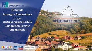 Résultats
Auvergne Rhône-Alpes
1er tour
élections régionales 2015
Comprendre le vote
des Français
 
