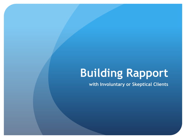 Rapport building | PPT
