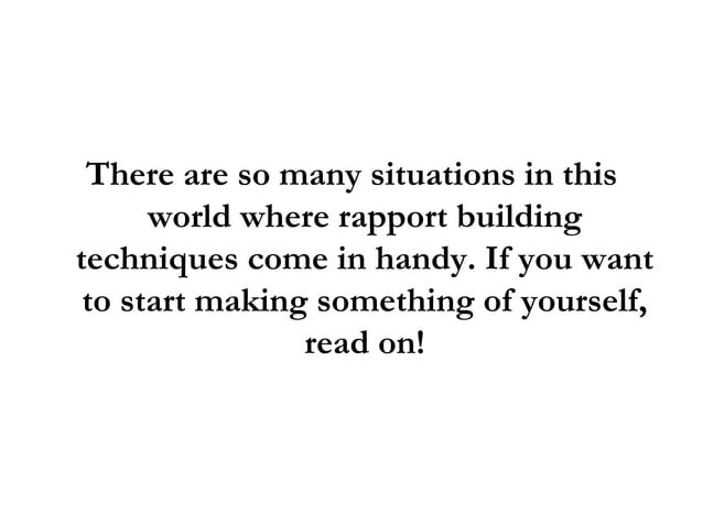 Rapport Building Techniques: 3 Powerful Techniques To Build Rapport ...