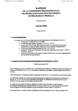 Rapport 2010 CDHP de Meurthe et Moselle