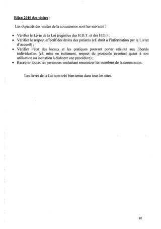 Rapport 2010 CDHP du Pas de Calais