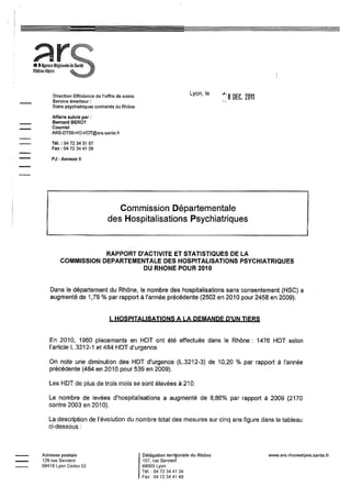 Rapport 2010 CDHP du Rhône