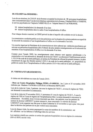Rapport 2010 CDHP de la Somme