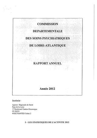 Rapport cdsp   loire altantique - 44 - année 2012