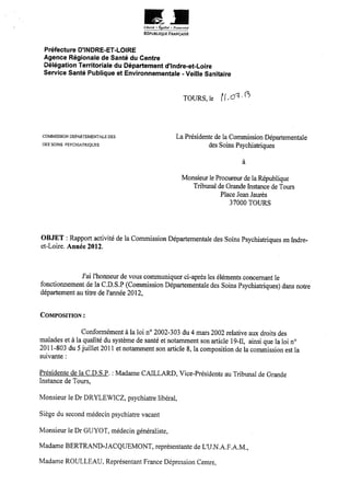 Rapport cdsp indre et loir   37 - année 2012