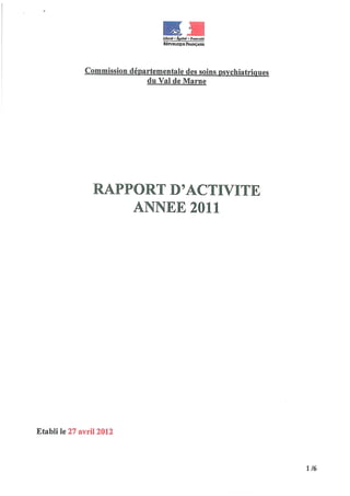 Rapport CDSP Val de Marne 2011
