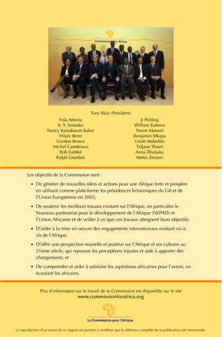 Rapport commission afrique tony blair