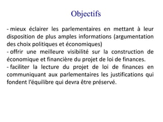 Rapport économique et financier accompagnant le projet de loi de finances 2013