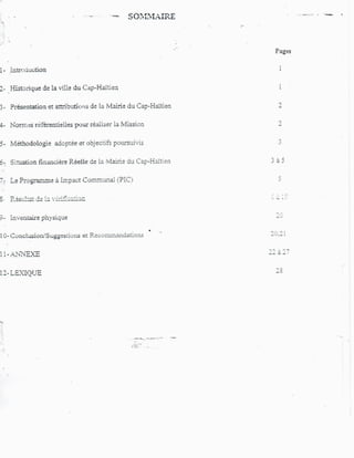 Rapport Complet de la Cour Supérieure des Comptes accusant Moise Jean-Charles de détournement de fonds publics.-