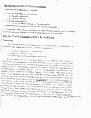 Rapport Complet de la Cour Supérieure des Comptes accusant Moise Jean-Charles de détournement de fonds publics.-