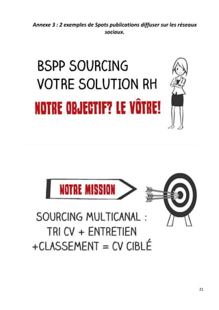 21
Annexe 3 : 2 exemples de Spots publications diffuser sur les réseaux
sociaux.
 
