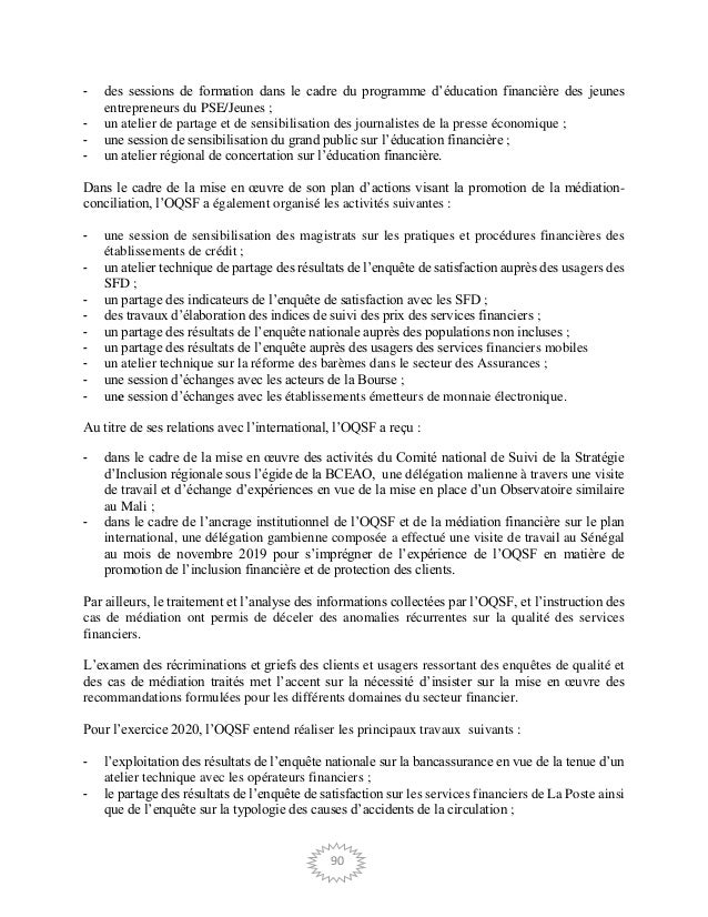 Rapport Annuel D Activites Du Ministere Des Finances Et Du Budget Edi