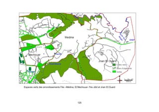 Espaces verts des arrondissements Fès –Médina, El Mechouar- Fès Jdid et Jnan El Ouard




                                                  125
 