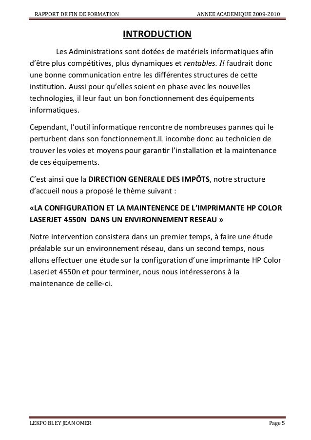 Exemple Rapport De Stage Informatique Pdf YLUY Exemple Rapport De Stage Informatique Pdf YLUY