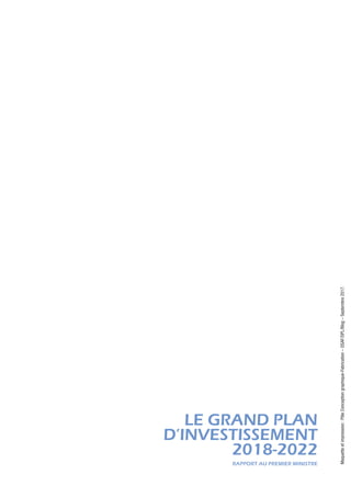 Rapport de Jean Pisani-Ferry - le grand plan d'investissement 2018-2022