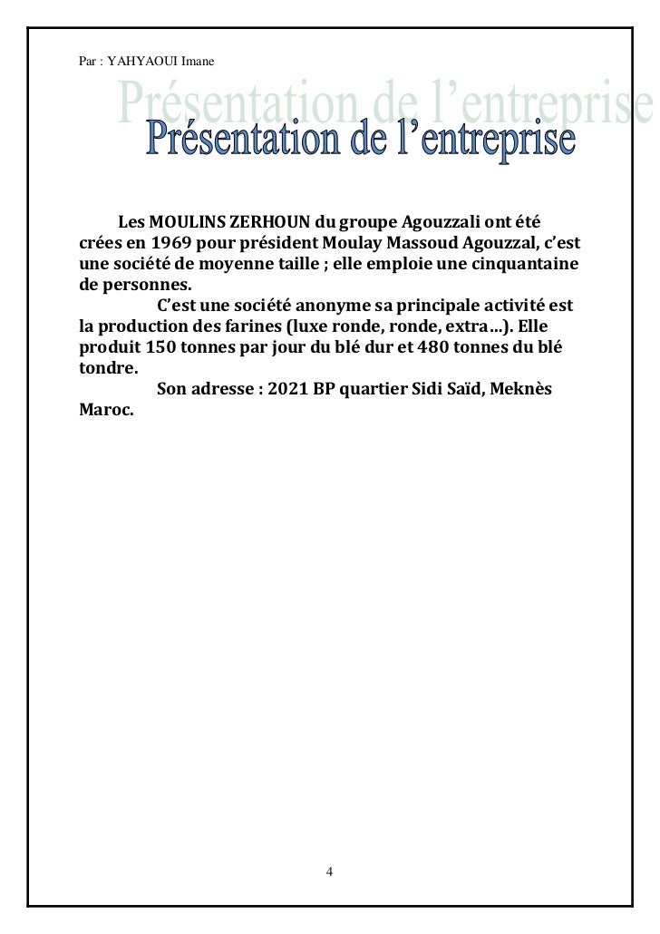 Rapport de mini stage en logistique