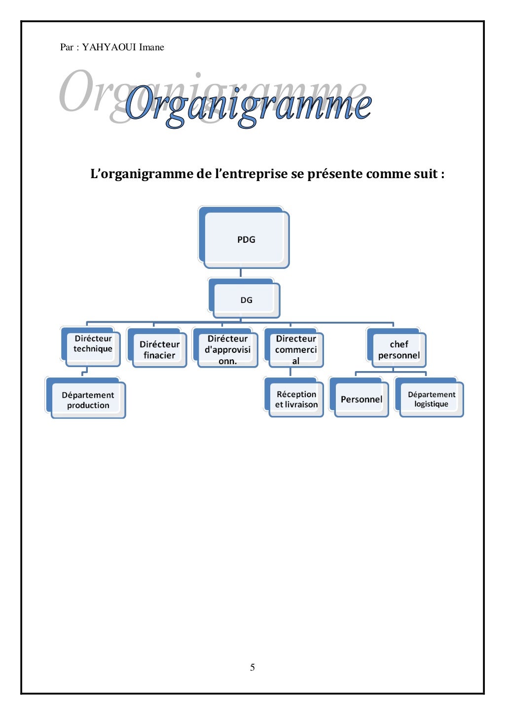 Rapport de mini stage en logistique