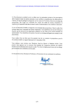 RAPPORT DE JEAN LUC BERARD, STEPHANE OUSTRIC ET STEPHANE SEILLER
- 27 -
 