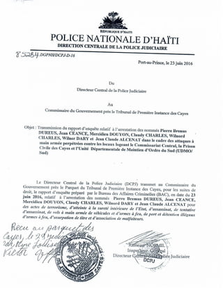Rapport d'Enquête du BAC sur l'Attaque du Commissariat de Police des Cayes