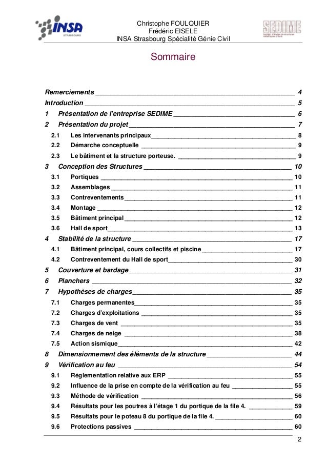 Exemple De Sommaire Pfe  kakrosti