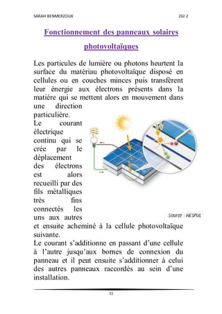Rapport de projet ENERGIE SOLAIRE | DOCX