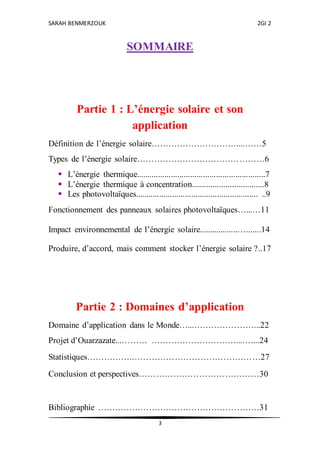 Rapport de projet ENERGIE SOLAIRE | DOCX