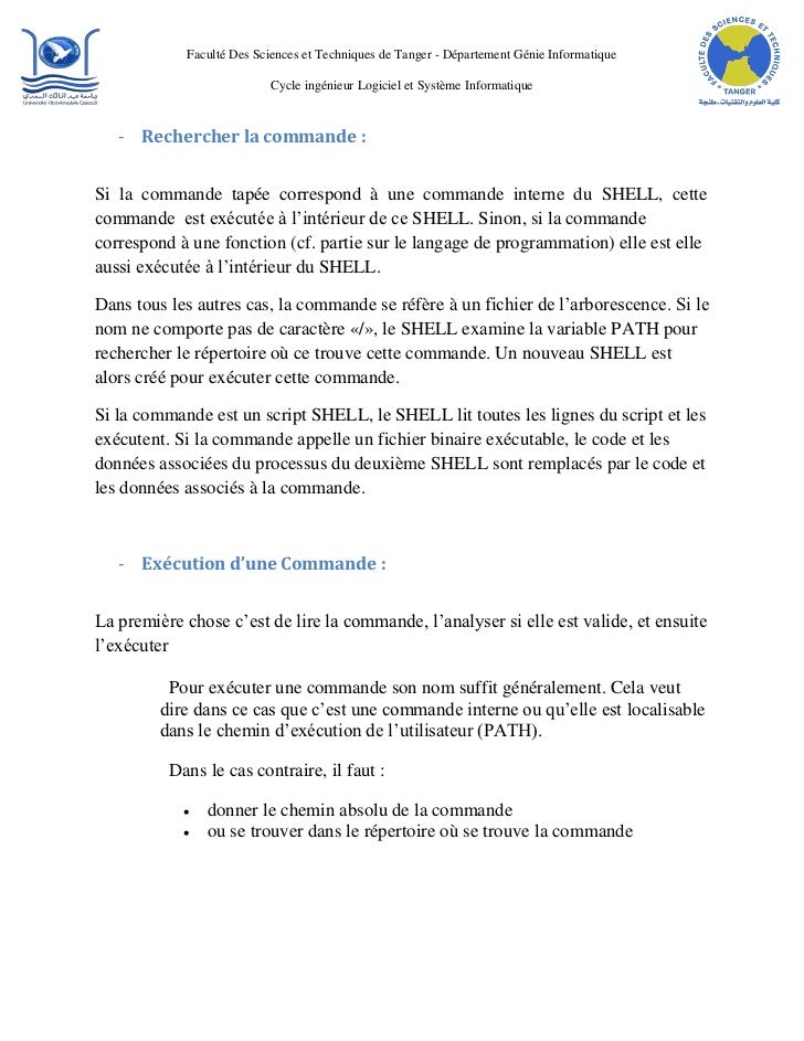 Rapport De Projet Shell