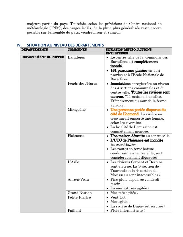 Rapport de situation #1 Inondations Nord