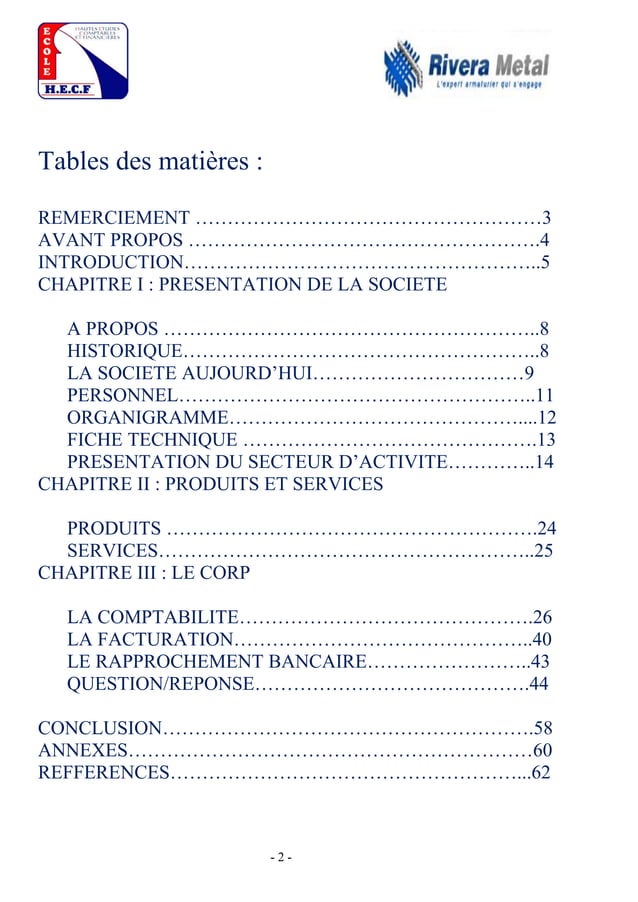 Rapport de stage