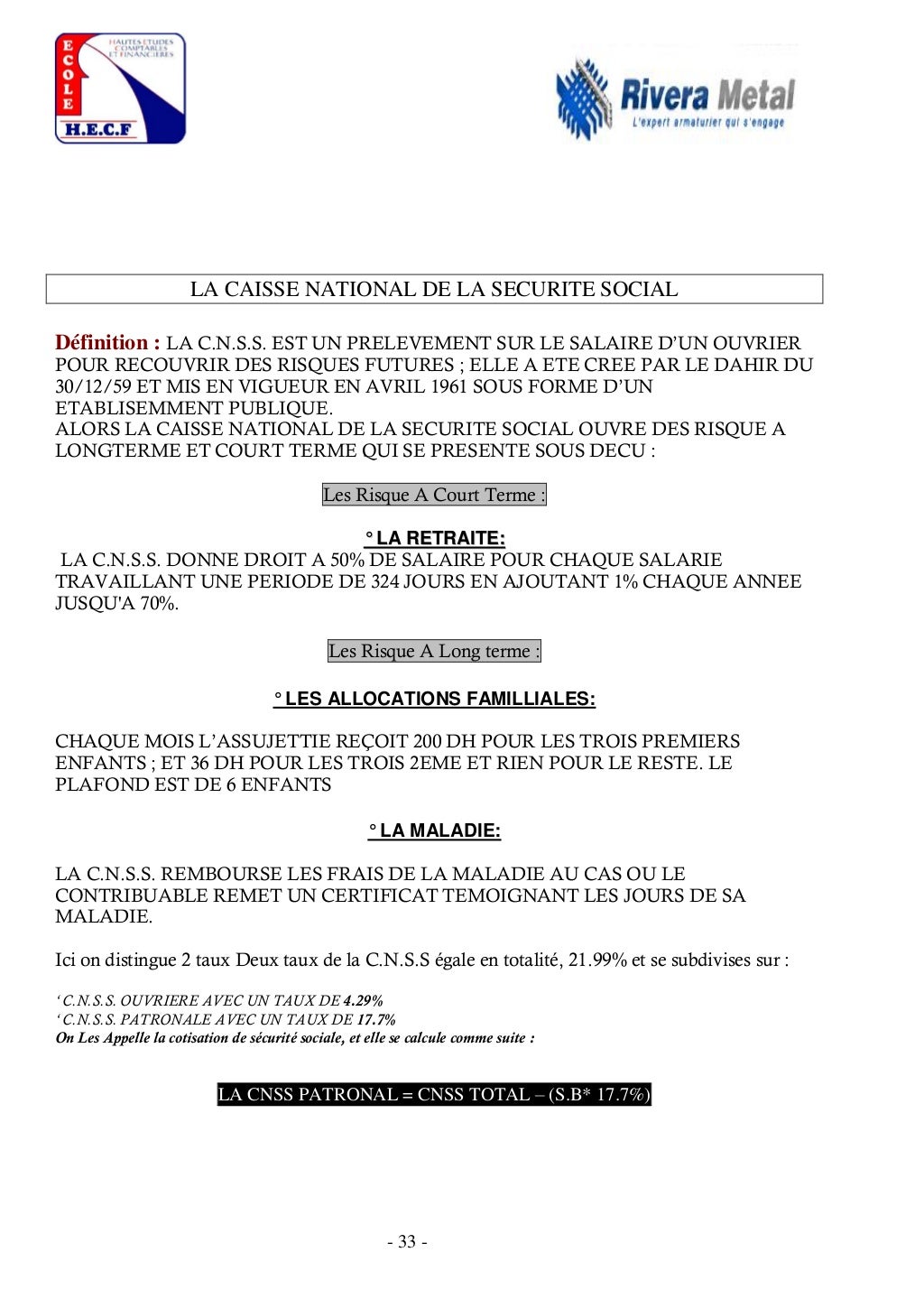 Rapport de stage