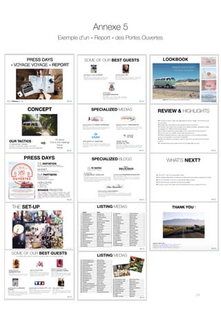 Annexe 5
Exemple d’un « Report » des Portes Ouvertes
 
24
 