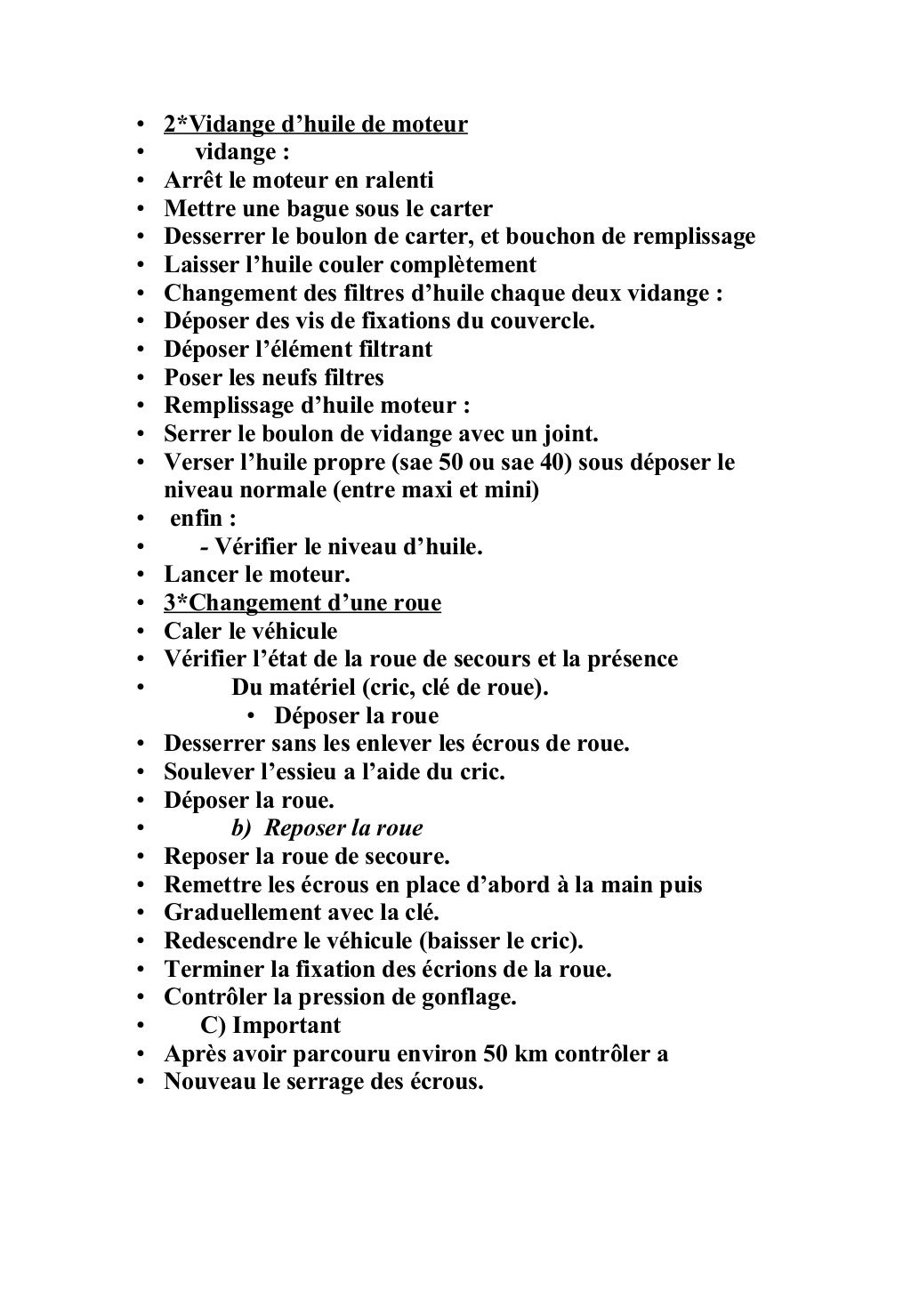 Rapport de stage transportde marchandise