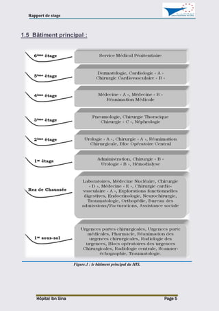 Rapport de stage
Hôpital Ibn Sina Page 5
1.5 Bâtiment principal :
Figure.1 : le bâtiment principal du HIS.
 