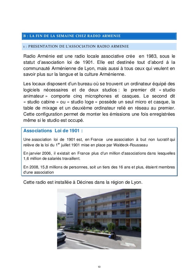 Rapport de stage de 3e (Virgin Radio & Radio Arménie)