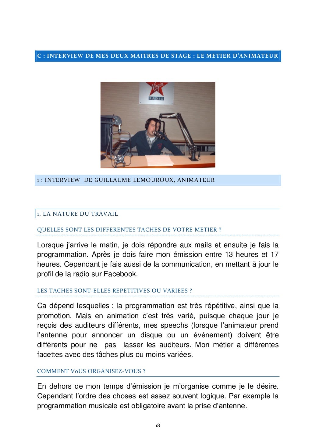 Rapport de stage de 3e (Virgin Radio & Radio Arménie)