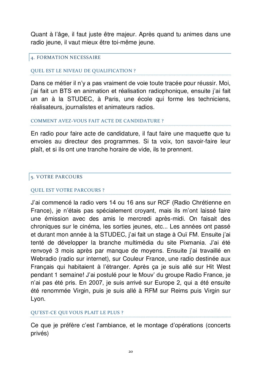Rapport de stage de 3e (Virgin Radio & Radio Arménie)