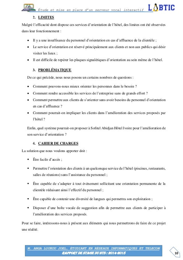 Exemple Rapport De Stage Bts Pa Le Meilleur Exemple Rezfoods Resep