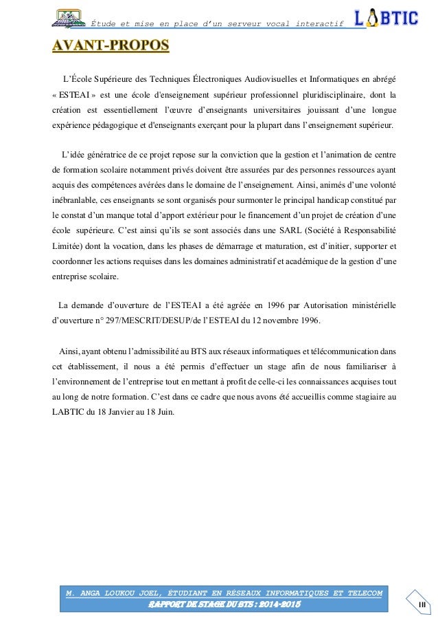 Exemple De Rapport De Stage Bts Cgo Pdf Le Meilleur Exemple