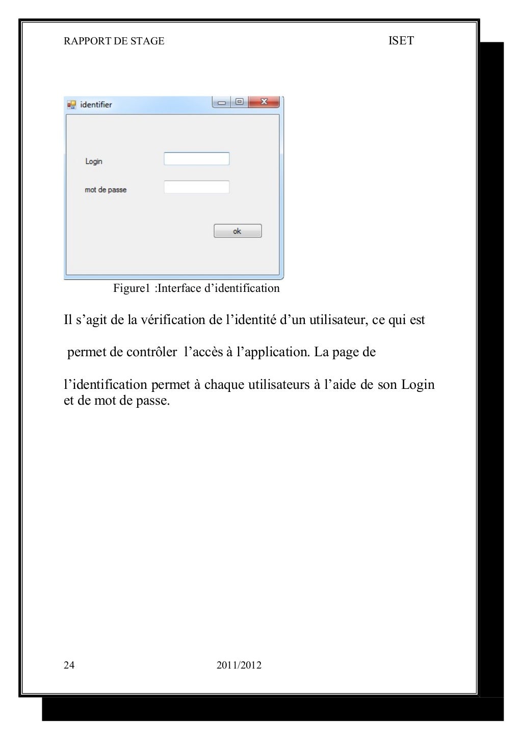 Rapport de stage de perfectionnement