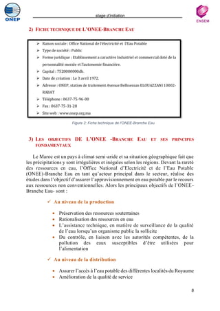 Onee Position Geographique Dimensionnement d'une conduite d'alimentaion en eau potable -Rapport de ...