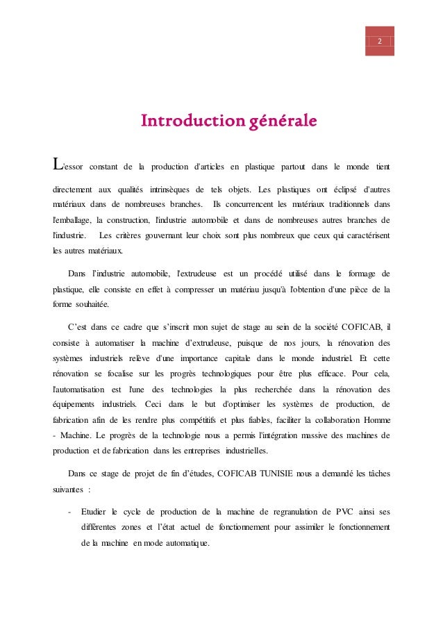 Exemple Introduction Rapport De Stage Bac Pro Sapat Janawiyoto