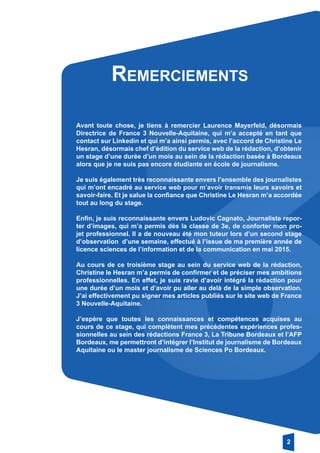 Rapport De Stage France3