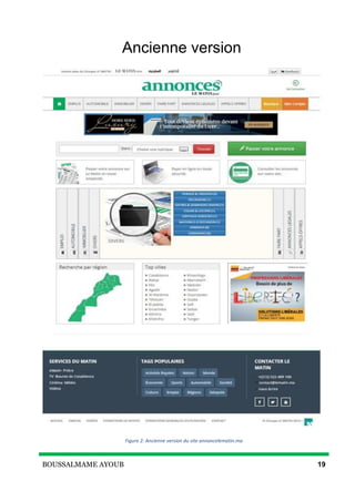 BOUSSALMAME AYOUB 19
Ancienne version
Figure 2: Ancienne version du site annoncelematin.ma
 