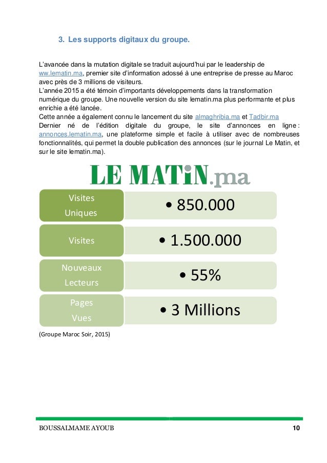 Rapport de stage Marketing Digital