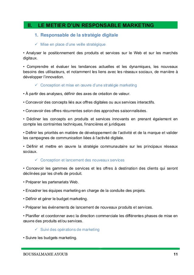 Rapport de stage Marketing Digital