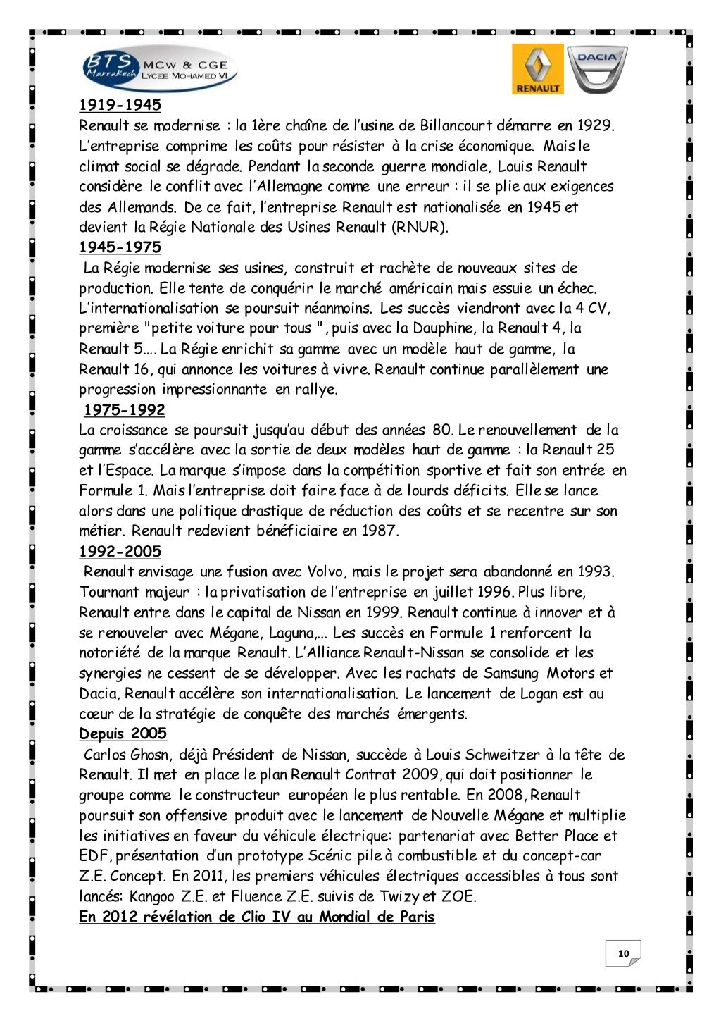Rapport de stage originale