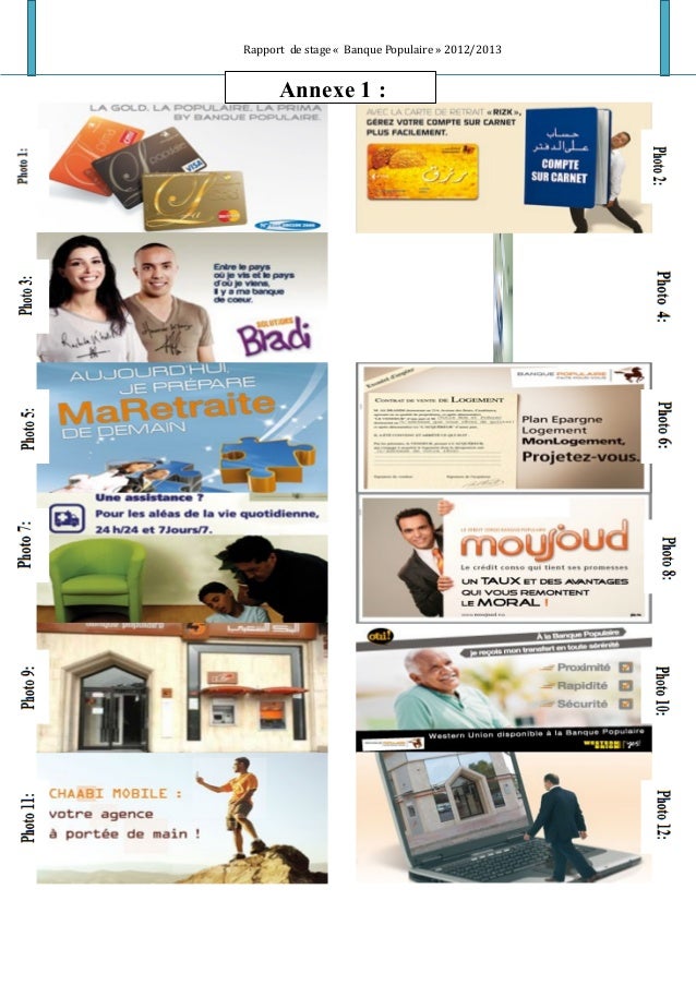 Rapport de stage banque populaire 2013 pdf