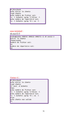 Rapport Des Travaux Pratiques Unix